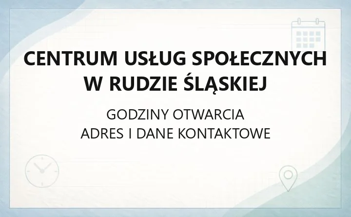 Centrum Usług Społecznych w Rudzie Śląskiej - kontakt, zasiłki, pomoc rodzinom
