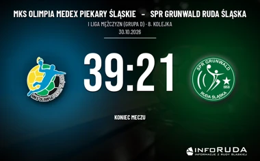 [PIŁKA RĘCZNA] MKS Olimpia MEDEX Piekary Śląskie – SPR Grunwald Ruda Śląska 39:21 – trudny wyjazd w I Lidze Mężczyzn (Grupa D)