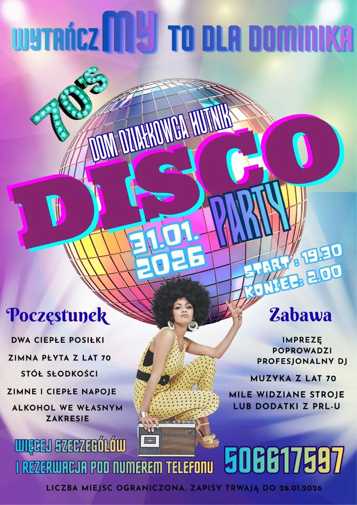 Grafika promocyjna wydarzenia Impreza karnawałowa — stacja Ruda Śląska