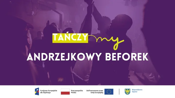 Grafika promocyjna wydarzenia Potańcówka — andrzejkowy beforeek w Halembie