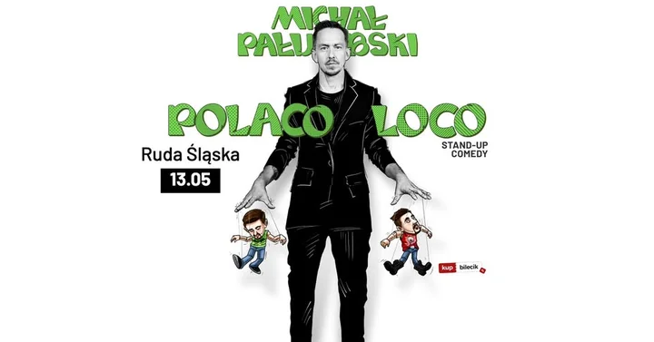 Obrazek przedstawia grafikę promocyjną wydarzenia Stand-up Michała Pałubskiego w Rudzie Śląskiej