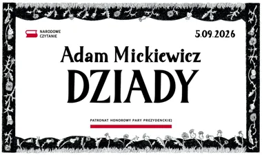 Grafika promocyjna wydarzenia Narodowe Czytanie z wieszczem