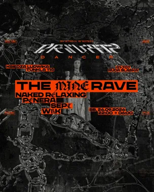 Grafika promocyjna wydarzenia PR1VAT3 D4NC3R: The Mine Rave w Rudzie Śląskiej