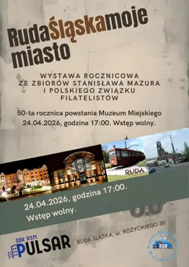 Grafika promocyjna wydarzenia Finisaż wystawy „Ruda Śląska Moje Miasto” w Rudzie Śląskiej