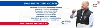 Grafika promocyjna wydarzenia Spacery w dzielnicach