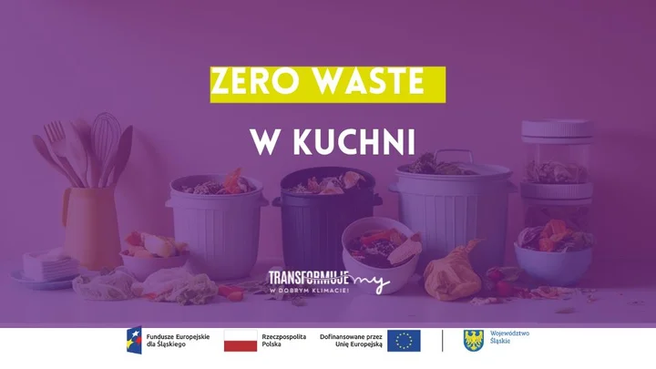 Grafika promocyjna wydarzenia Zero Waste – Przekąski karnawałowe: warsztaty kuchenne o niemarnowaniu jedzenia