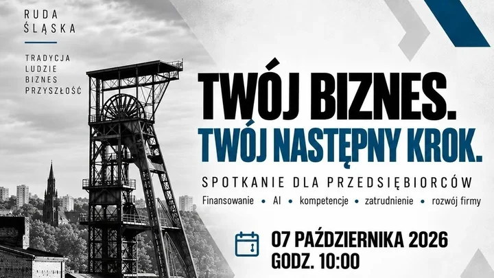 Grafika promocyjna wydarzenia Twój biznes. Twój następny krok
