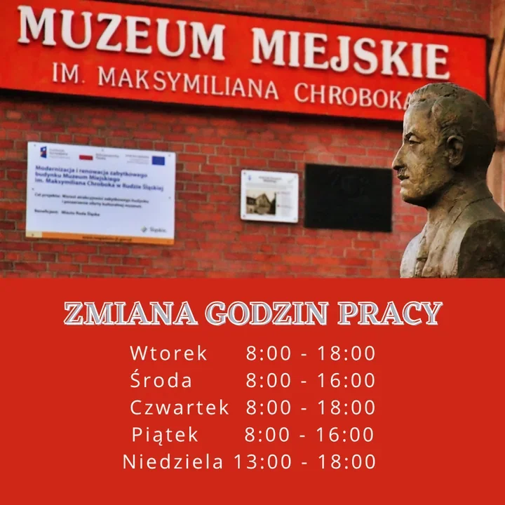 Muzeum w Rudzie Śląskiej wydłuża wtorkowe i czwartkowe wizyty