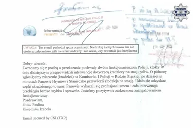 Błyskawiczna akcja na stacji paliw - policja zatrzymała sprawcę w kilkanaście minut