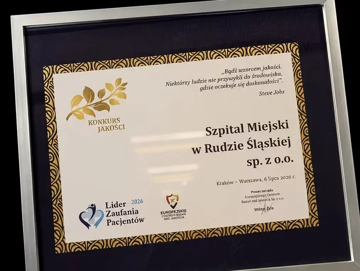 Szpital z Rudy Śląskiej z wyróżnieniem. Pacjenci ocenili go najwyżej